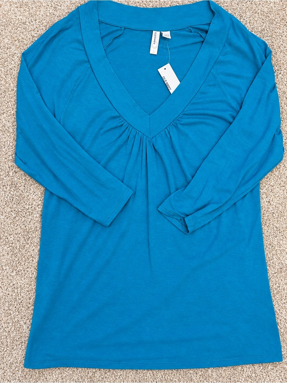 Old Navy Women’s 3/4 Sleeve Tee in Blue, Large NWT